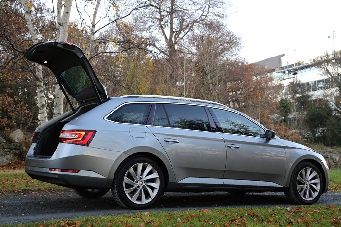 Skoda Superb Estate rear boot open