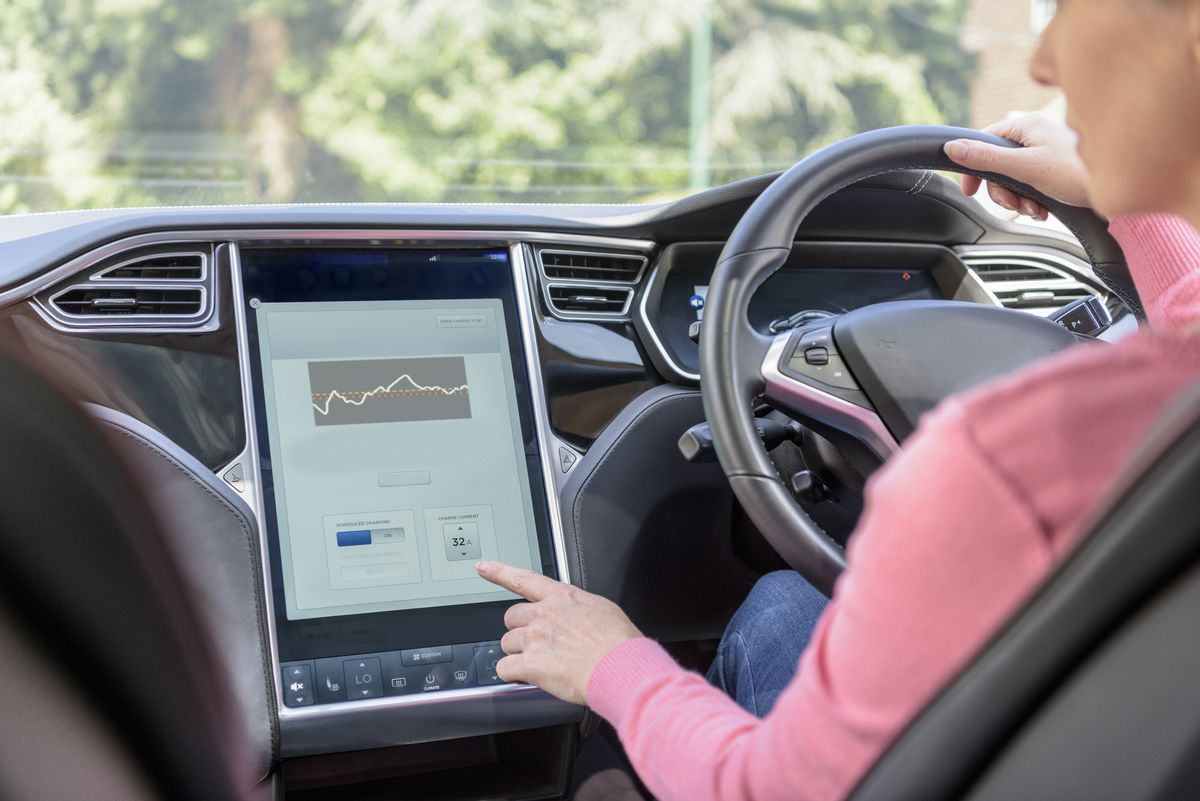 Electric Car Driving