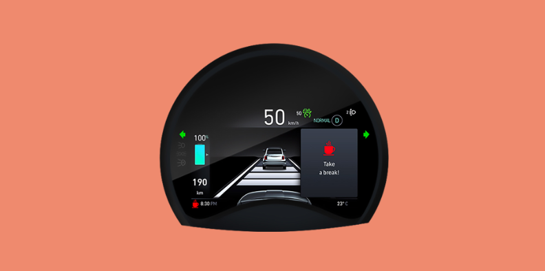 safety dash icon of 500e