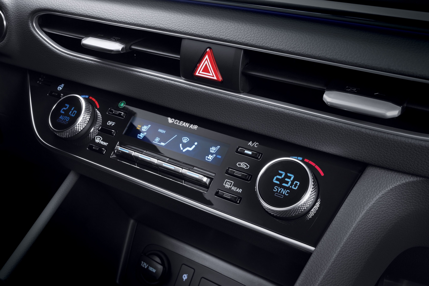 Switches for ventilated seats and air conditioning