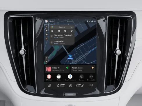 V60 9-inch centre display