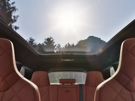 The New BMW iX Sky Lounge panoramic glass sunroof